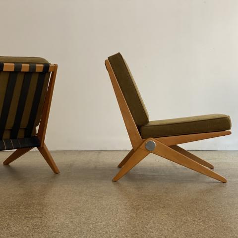 GALERIE DESPREZ BREHERET PIERRE JEANNERET CHAIRS